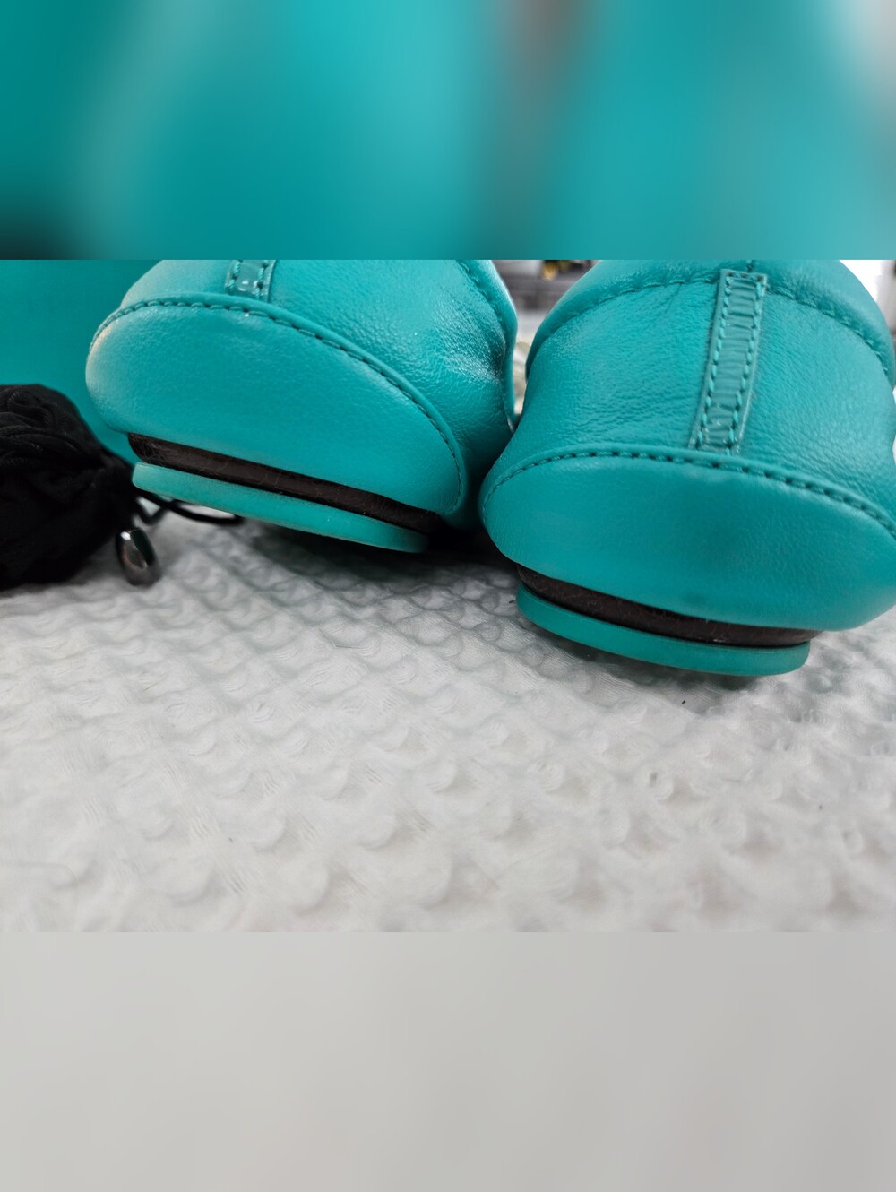 Tiek Blue Classic Leather Ballet Flats Size 12 - Picture 7 of 7